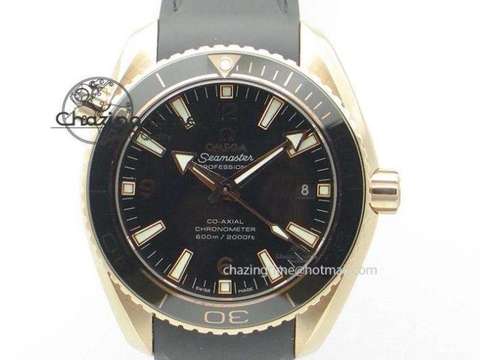 0520 Attractive Planet Ocean Master Chronometer 600M 45.5mm SCF 1:1 Best Edition Black Orange Bezel Black Dial on Black Rubber Strap A9900 Super Clone 7668